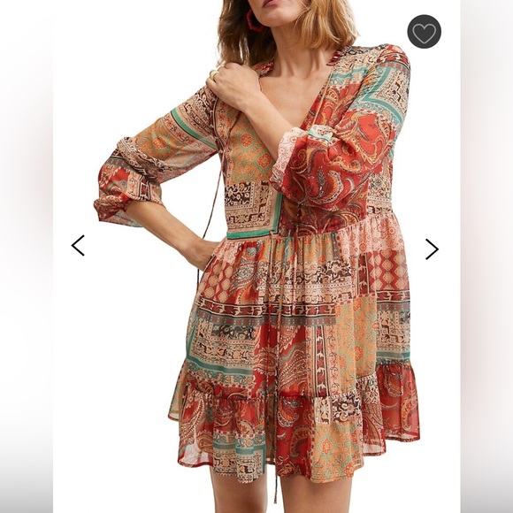 Mango Printed Mini Dress - Picture 3 of 3